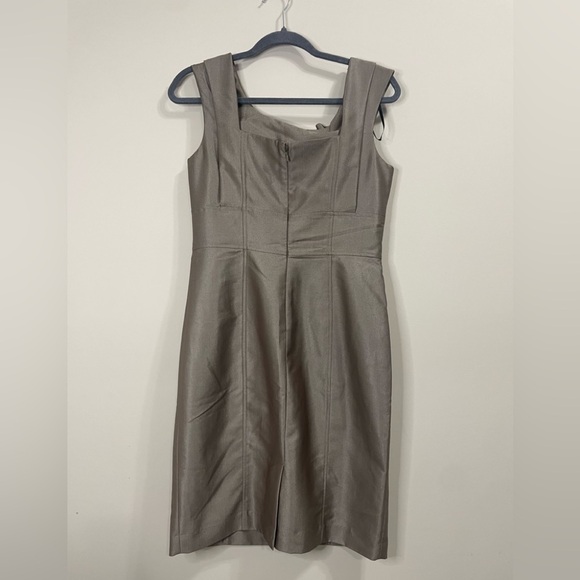 Calvin Klein Taupe Metallic Mini Cocktail Dress 6 - Picture 11 of 13
